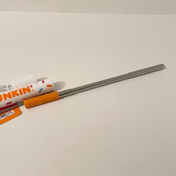 Extendable Dunkin Donut Reusable Straw Carrying Case and Cleaning Brush - Picture 12 of 13